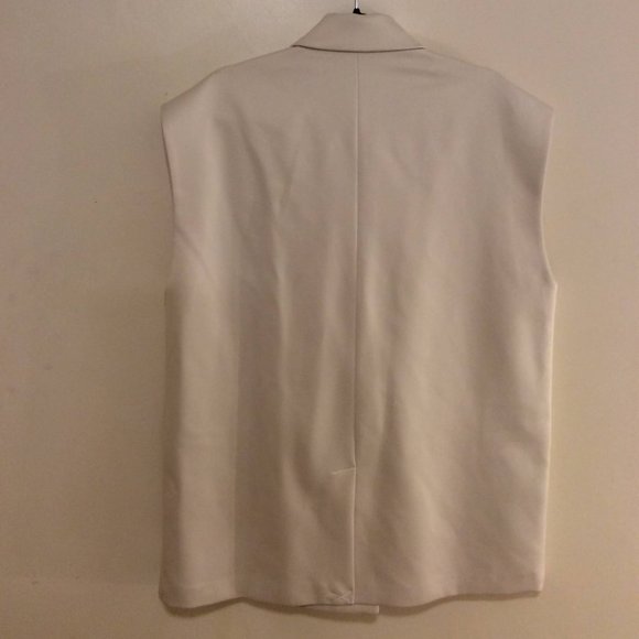 Zara Poly Oversized Sleeveless Blazer - Picture 5 of 10